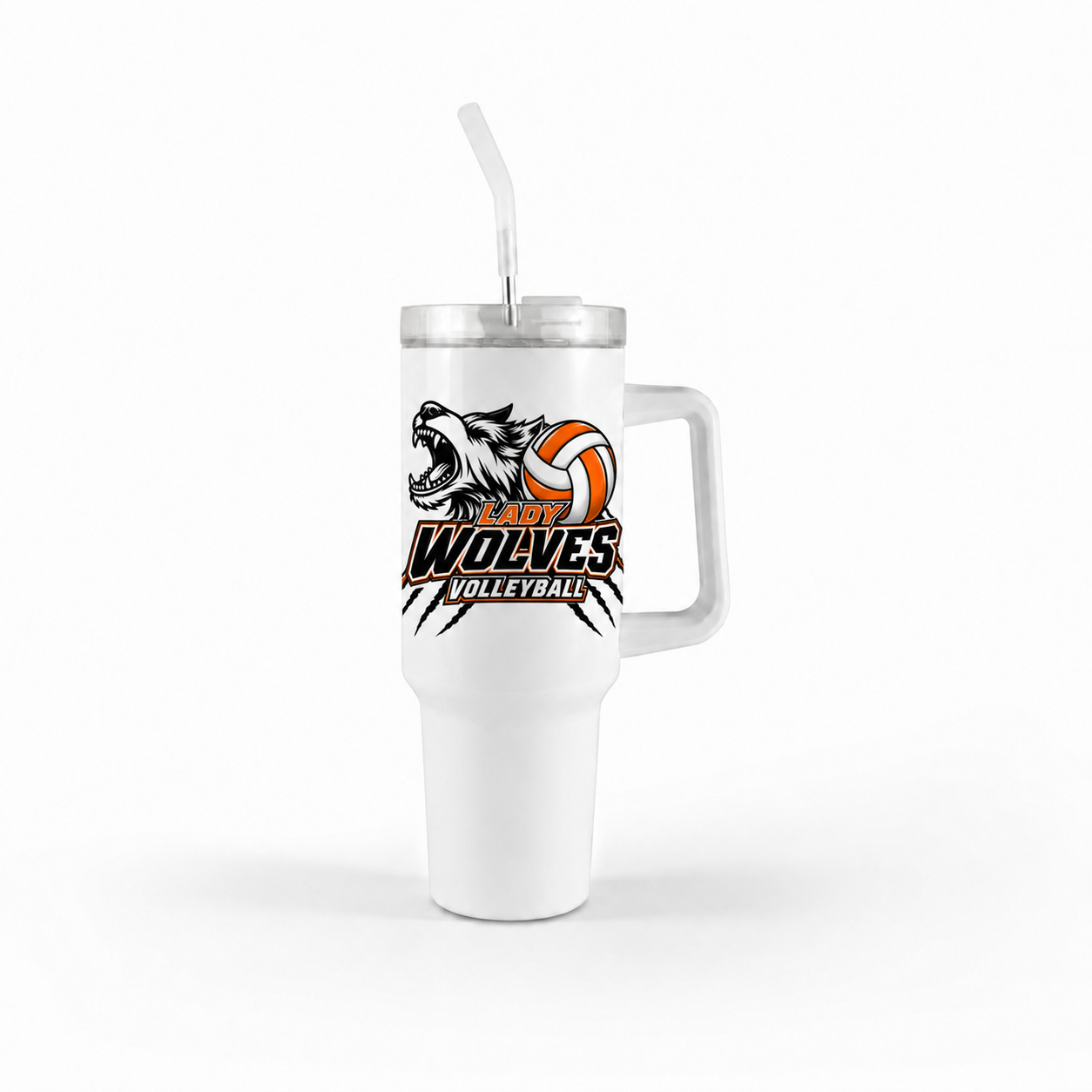 Wolves Volleyball 40oz Tumbler w/ Handle