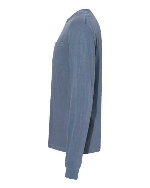 Comfort Colors Unisex Garment-Dyed Heavyweight Long Sleeve Pocket T-Shirt 4410