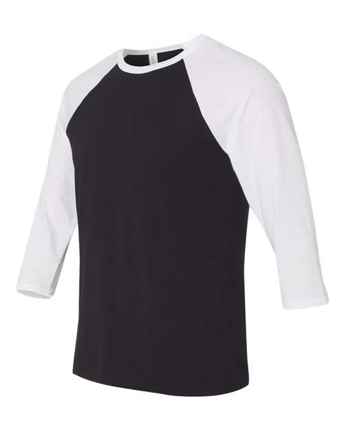 BELLA + CANVAS Unisex Three-Quarter Sleeve Baseball Tee 3200
