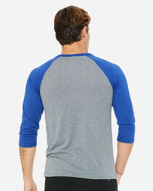 BELLA + CANVAS Unisex Three-Quarter Sleeve Baseball Tee 3200