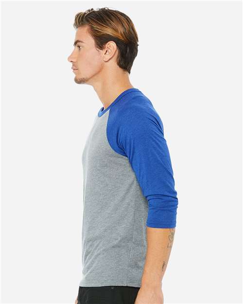 BELLA + CANVAS Unisex Three-Quarter Sleeve Baseball Tee 3200