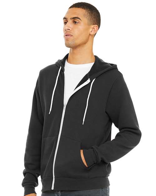 BELLA + CANVAS Unisex Sponge Fleece Full-Zip Hoodie Sweatshirt 3739