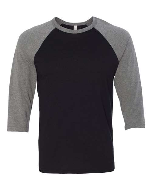 BELLA + CANVAS Unisex Three-Quarter Sleeve Baseball Tee 3200