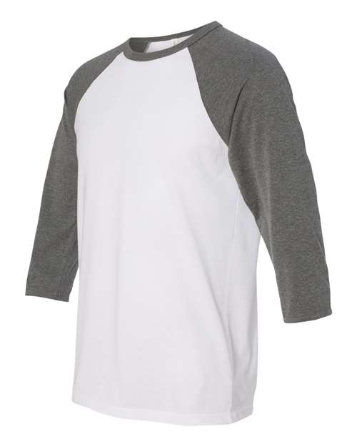 BELLA + CANVAS Unisex Three-Quarter Sleeve Baseball Tee 3200