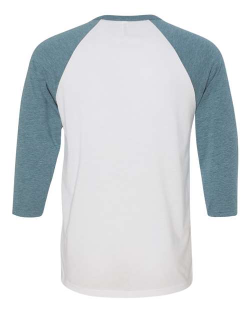 BELLA + CANVAS Unisex Three-Quarter Sleeve Baseball Tee 3200