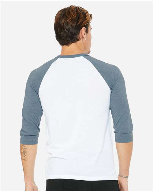 BELLA + CANVAS Unisex Three-Quarter Sleeve Baseball Tee 3200