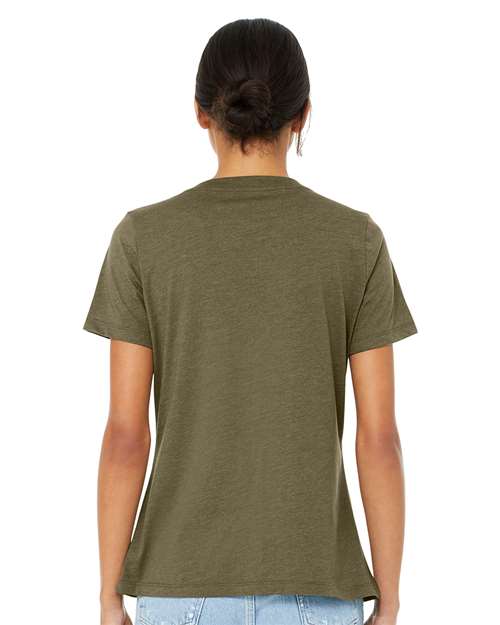 BELLA + CANVAS Women's Relaxed Heather CVC V-Neck Tee 6405CVC