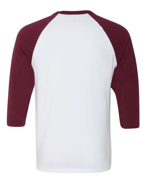 BELLA + CANVAS Unisex Three-Quarter Sleeve Baseball Tee 3200