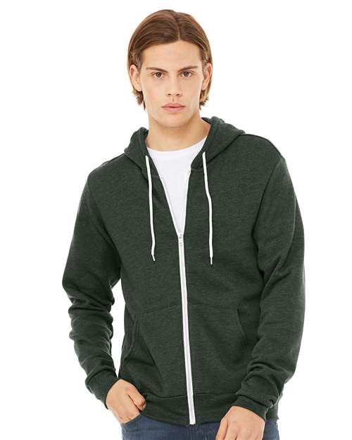BELLA + CANVAS Unisex Sponge Fleece Full-Zip Hoodie Sweatshirt 3739