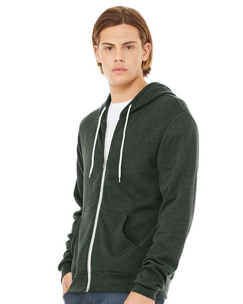 BELLA + CANVAS Unisex Sponge Fleece Full-Zip Hoodie Sweatshirt 3739