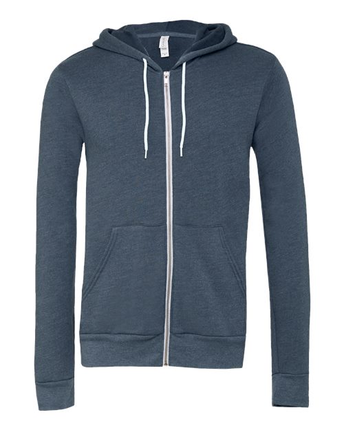 BELLA + CANVAS Unisex Sponge Fleece Full-Zip Hoodie Sweatshirt 3739