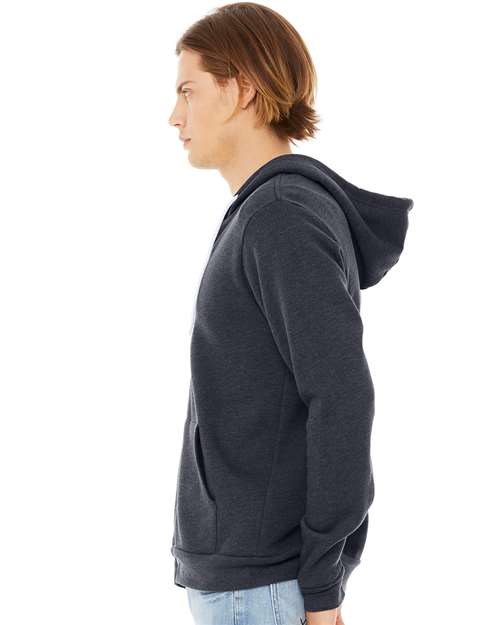 BELLA + CANVAS Unisex Sponge Fleece Full-Zip Hoodie Sweatshirt 3739