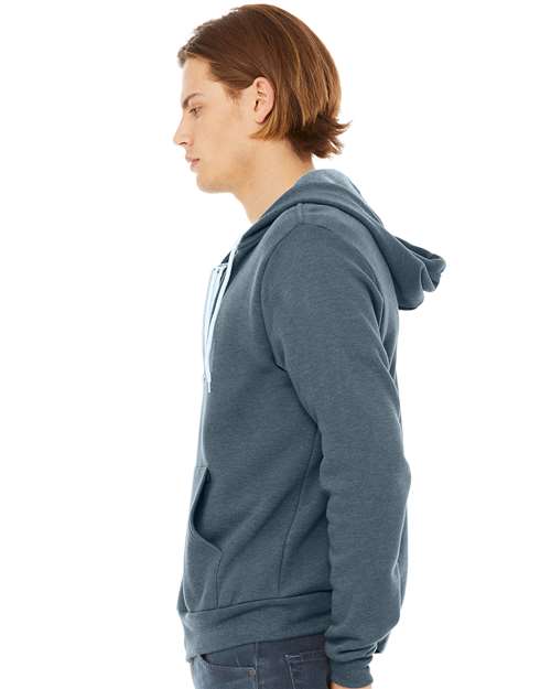 BELLA + CANVAS Unisex Sponge Fleece Full-Zip Hoodie Sweatshirt 3739