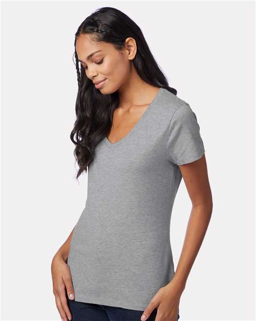 Hanes Women's Perfect-T V-Neck T-Shirt S04V