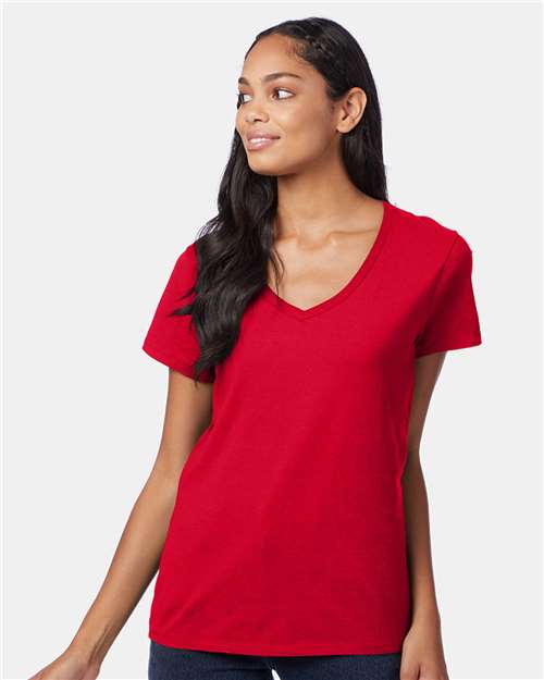 Hanes Women's Perfect-T V-Neck T-Shirt S04V