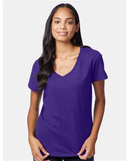 Hanes Women's Perfect-T V-Neck T-Shirt S04V