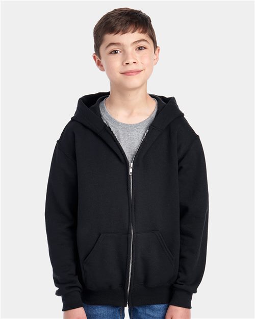 JERZEES Youth NuBlend® Full-Zip Hooded Sweatshirt 993BR