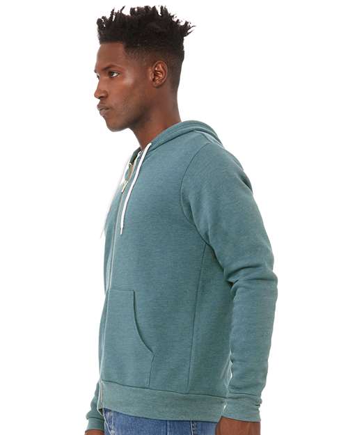 BELLA + CANVAS Unisex Sponge Fleece Full-Zip Hoodie Sweatshirt 3739