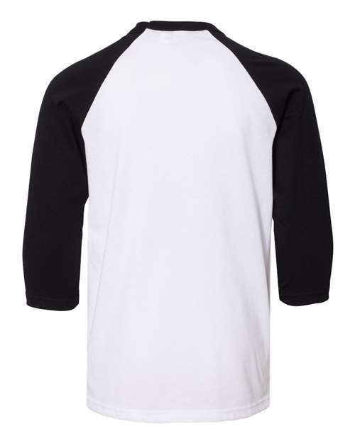 BELLA + CANVAS Youth Three-Quarter Sleeve Baseball Tee 3200Y