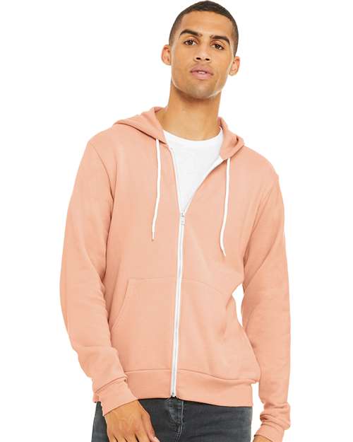 BELLA + CANVAS Unisex Sponge Fleece Full-Zip Hoodie Sweatshirt 3739