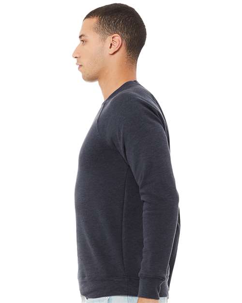 BELLA + CANVAS Unisex Sponge Fleece Raglan Crewneck Sweatshirt 3901