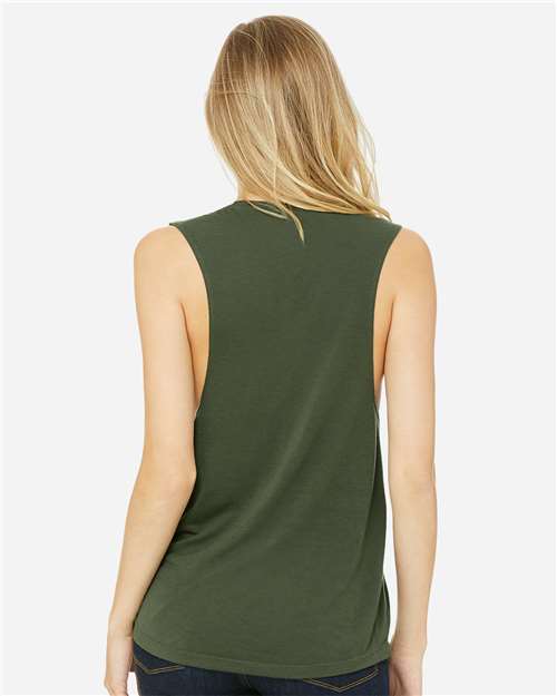 BELLA + CANVAS Women's Flowy Scoop Muscle Tank 8803