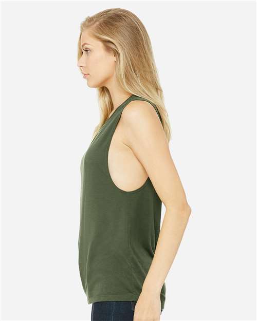 BELLA + CANVAS Women's Flowy Scoop Muscle Tank 8803