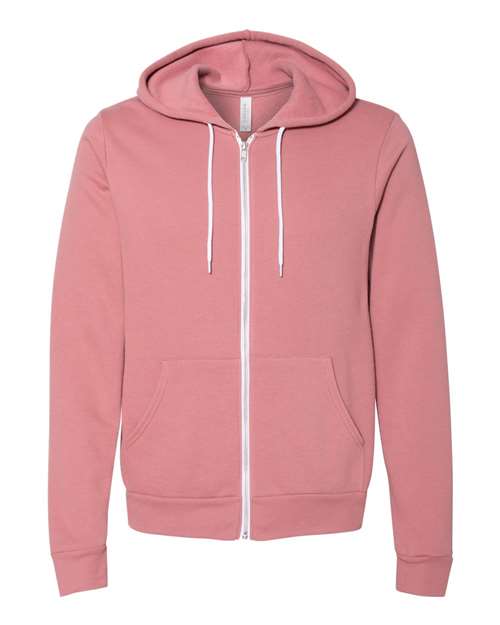 BELLA + CANVAS Unisex Sponge Fleece Full-Zip Hoodie Sweatshirt 3739