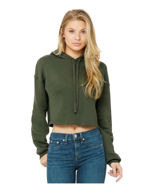 BELLA + CANVAS Women's Crop Fleece Hoodie Sweatshirt 7502
