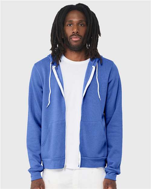 BELLA + CANVAS Unisex Sponge Fleece Full-Zip Hoodie Sweatshirt 3739