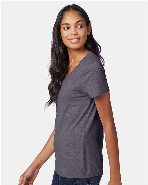 Hanes Women's Perfect-T V-Neck T-Shirt S04V