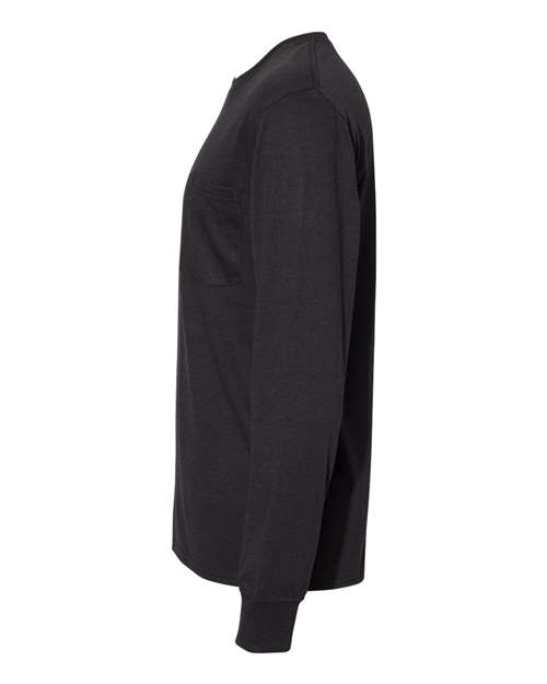 Hanes Unisex Workwear Long Sleeve Pocket T-Shirt W120