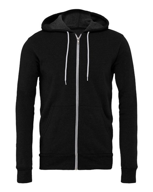 BELLA + CANVAS Unisex Sponge Fleece Full-Zip Hoodie Sweatshirt 3739