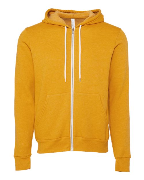 BELLA + CANVAS Unisex Sponge Fleece Full-Zip Hoodie Sweatshirt 3739