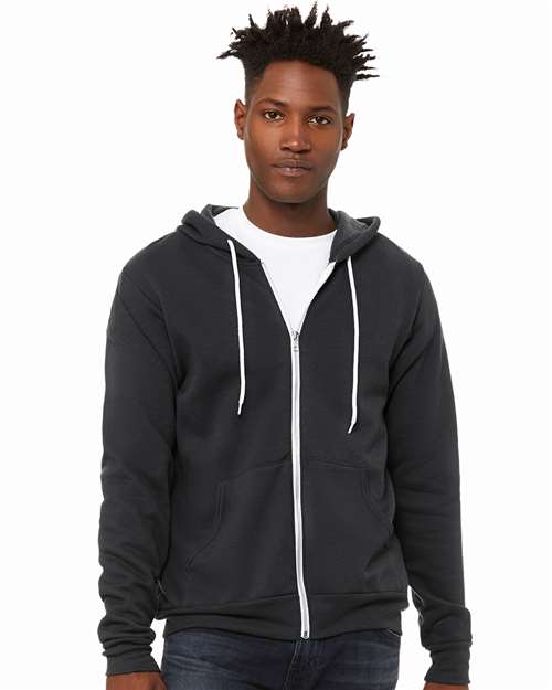 BELLA + CANVAS Unisex Sponge Fleece Full-Zip Hoodie Sweatshirt 3739