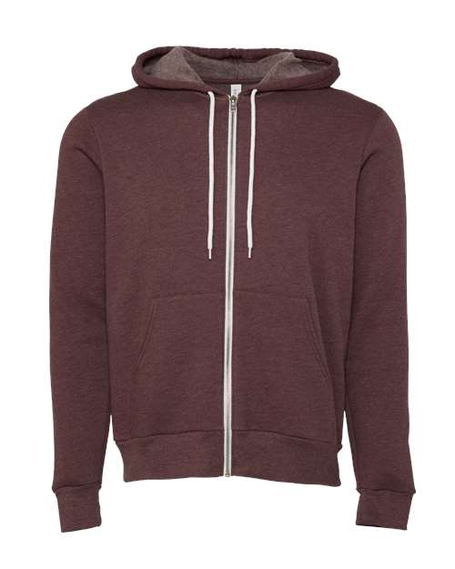 BELLA + CANVAS Unisex Sponge Fleece Full-Zip Hoodie Sweatshirt 3739