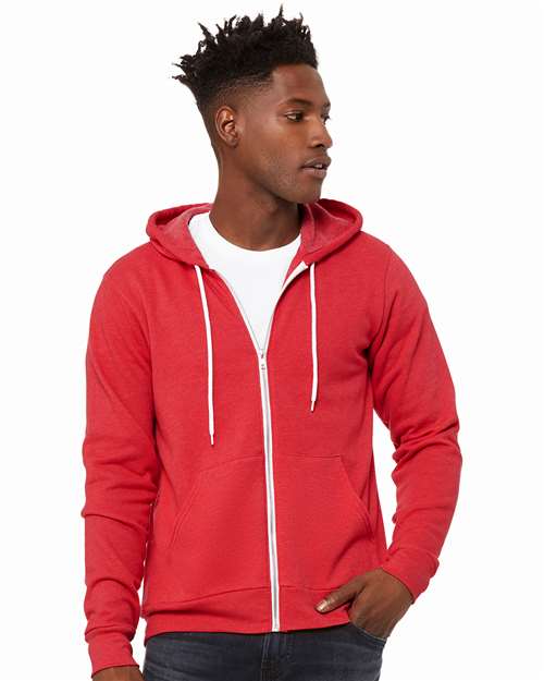 BELLA + CANVAS Unisex Sponge Fleece Full-Zip Hoodie Sweatshirt 3739