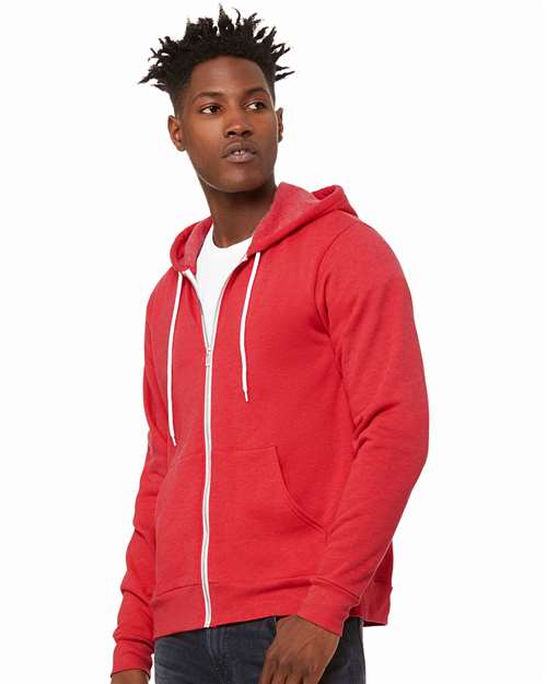 BELLA + CANVAS Unisex Sponge Fleece Full-Zip Hoodie Sweatshirt 3739