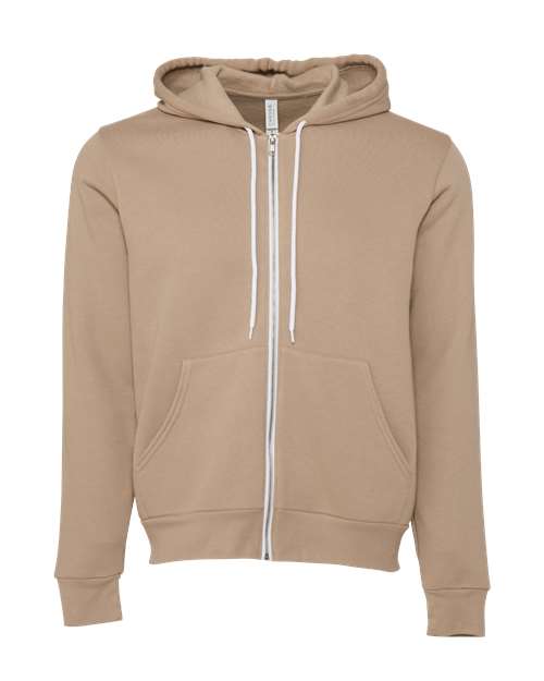 BELLA + CANVAS Unisex Sponge Fleece Full-Zip Hoodie Sweatshirt 3739