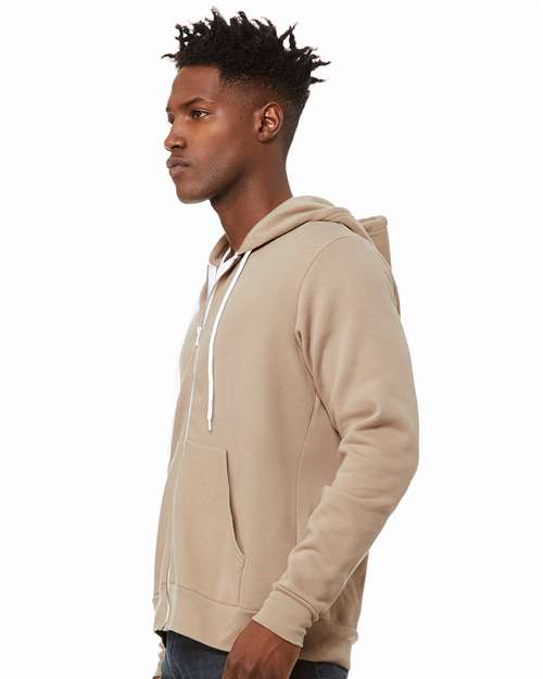 BELLA + CANVAS Unisex Sponge Fleece Full-Zip Hoodie Sweatshirt 3739