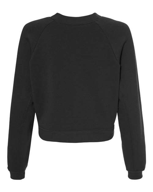 BELLA + CANVAS Women's Crop Raglan Crewneck Sweatshirt 7505