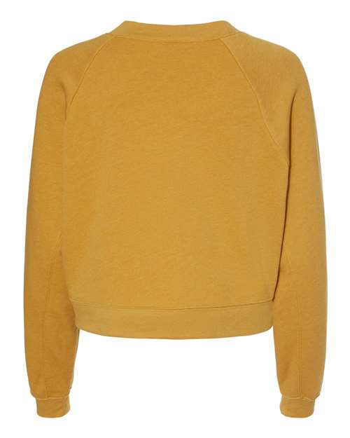 BELLA + CANVAS Women's Crop Raglan Fleece Crewneck Sweatshirt 7505