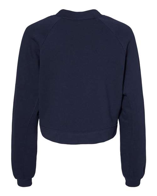 BELLA + CANVAS Women's Crop Raglan Fleece Crewneck Sweatshirt 7505