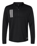 Adidas Men's 3-Stripes Double-Knit Quarter-Zip Pullover A482