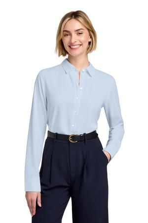 Brooks Brothers Women's Full-Button Satin Blouse BB18007