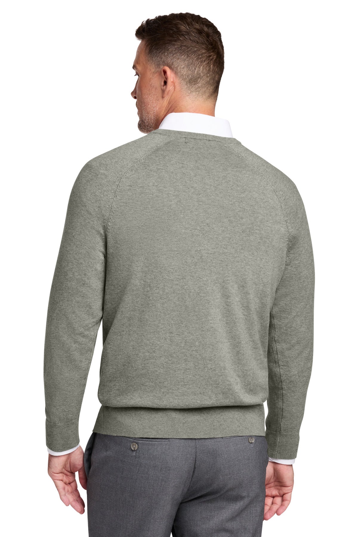 Brooks Brothers Cotton Stretch V-Neck Sweater BB18400
