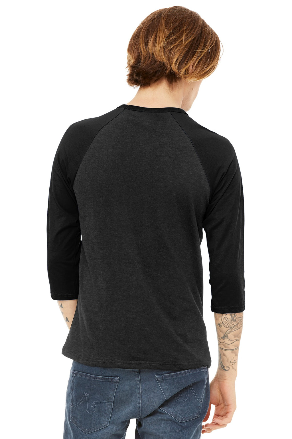 BELLA+CANVAS  Unisex 3/4-Sleeve Baseball Tee. BC3200