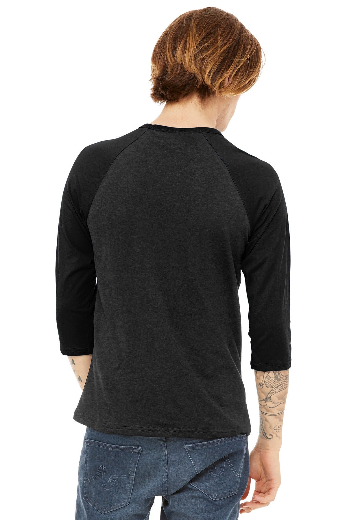 BELLA+CANVAS  Unisex 3/4-Sleeve Baseball Tee. BC3200