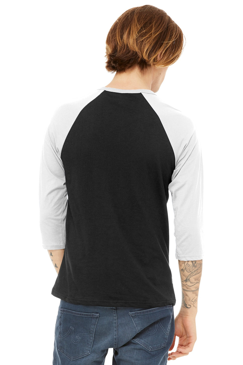 BELLA+CANVAS  Unisex 3/4-Sleeve Baseball Tee. BC3200
