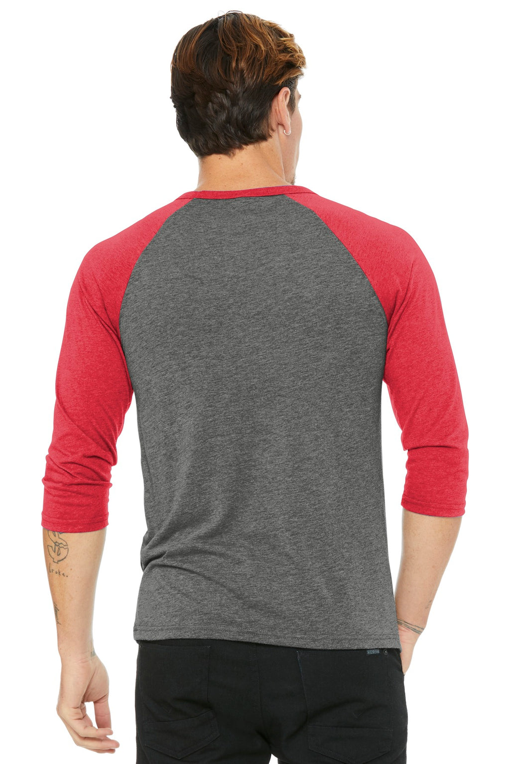BELLA+CANVAS  Unisex 3/4-Sleeve Baseball Tee. BC3200